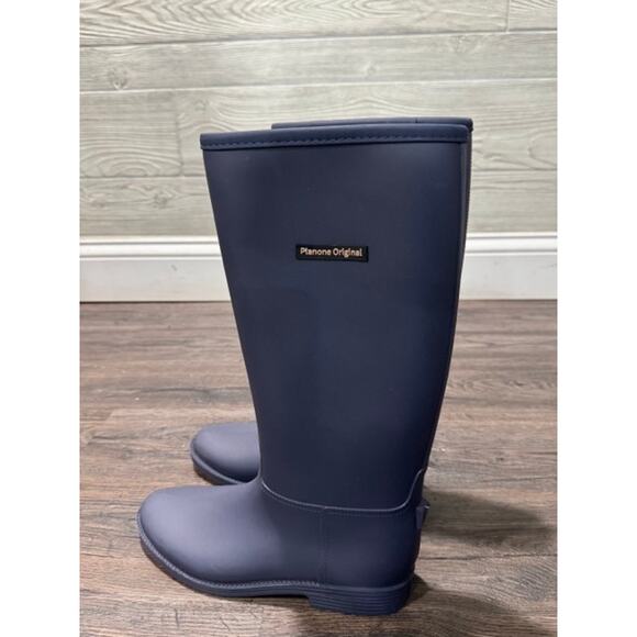 Planone Original Navy Blue Tall Rain Boots Women’s Size 8.5 Waterproof - Picture 4 of 14